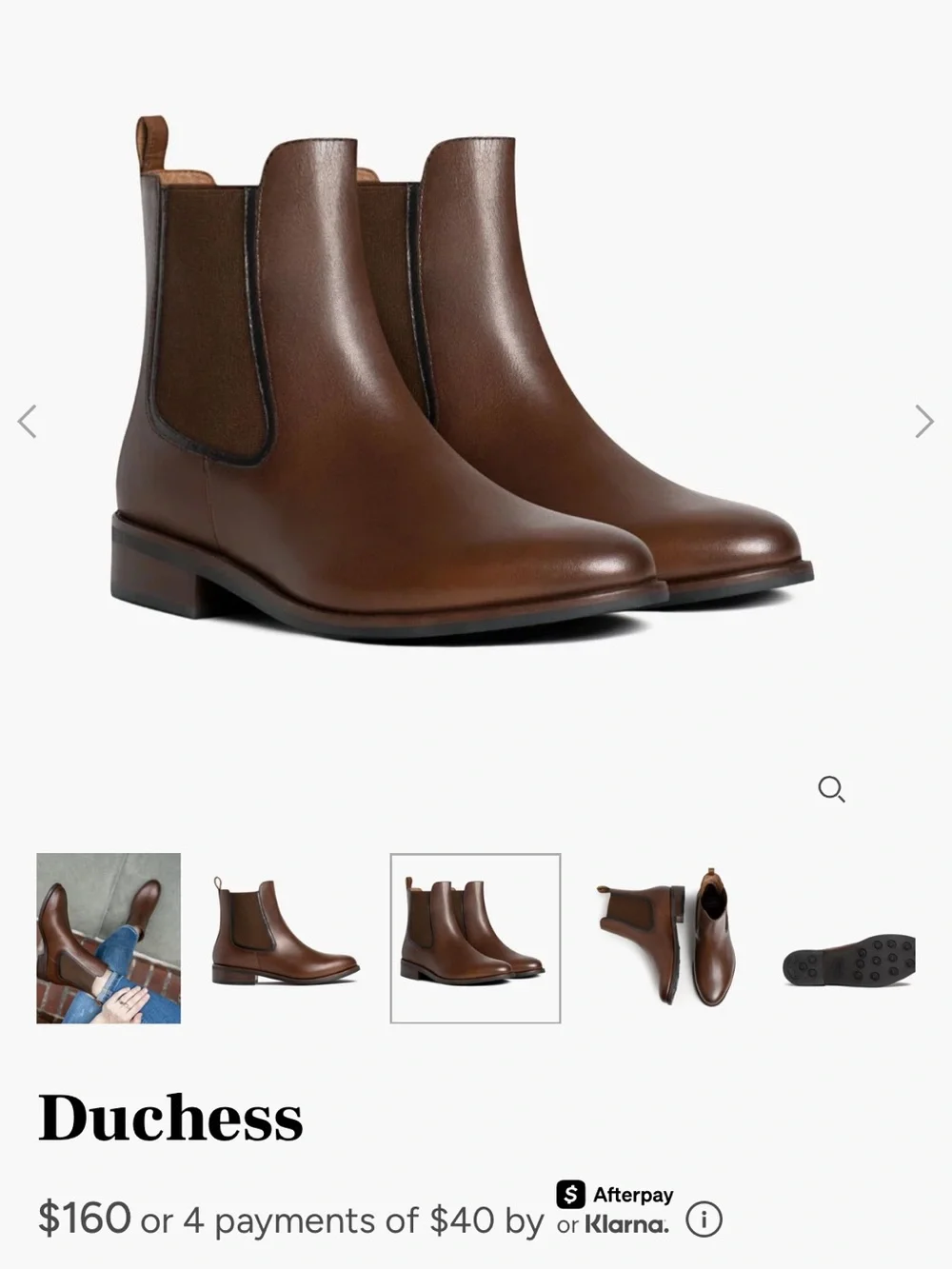 GORGEOUS Womens Chelsea Thursday Boot in Walnut